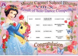 Result Of September's Month Competitions